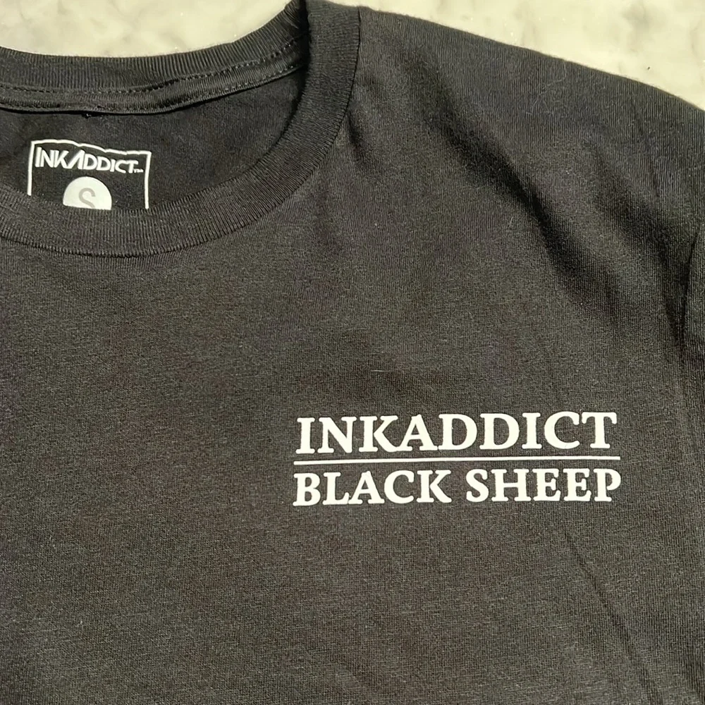 Ink Addict. Black Sheep. Crop Tshirt. Women’s Small. NWT - Picture 3 of 5
